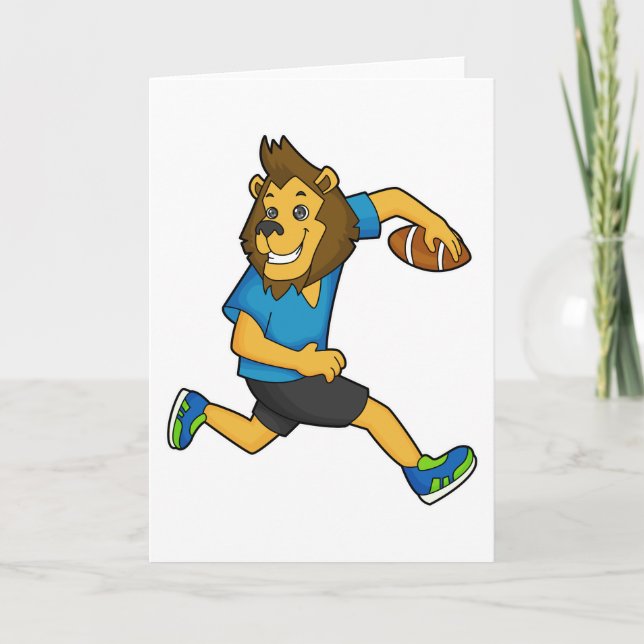 Lejon Rugby spelare Fotboll Kort (Framsida)