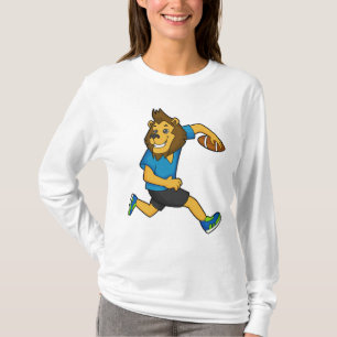 Lejon rugby-spelare t shirt