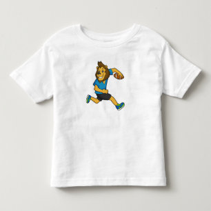 Lejon rugby-spelare t shirt