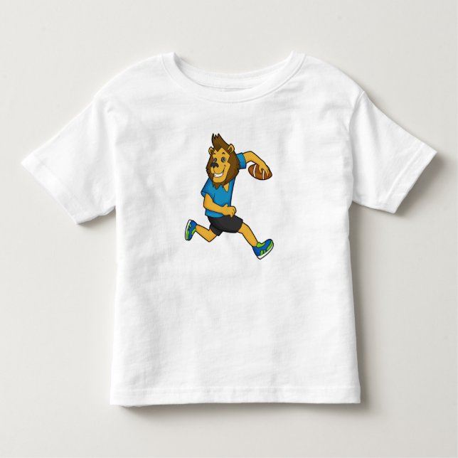 Lejon rugby-spelare t shirt (Framsida)