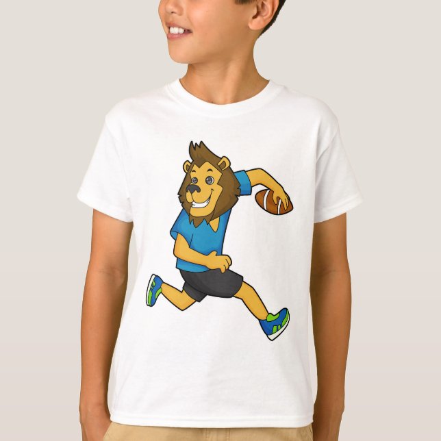 Lejon rugby-spelare t shirt (Framsida)