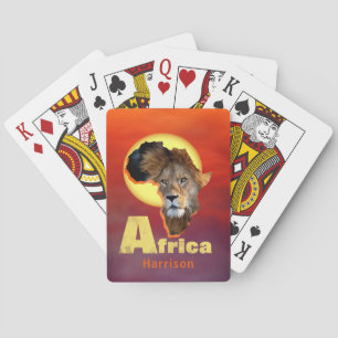 Lejon Safari Afrika Sunset Personlig Casinokort