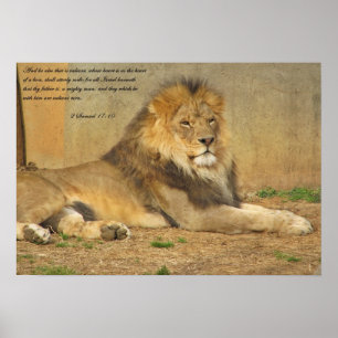 Lejon Scripture Poster