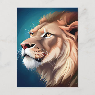 Lejon Sidoposition Porträtt-56557 Vykort