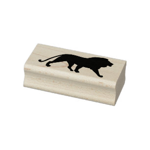 lejon silhuette art frimärke stämpel