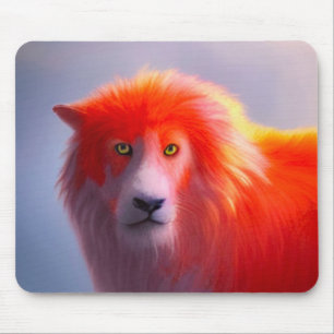 Lejon skapelse av orange musmatta