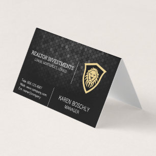 Lejon sköld Ekonomisk Logotyp Visitkort