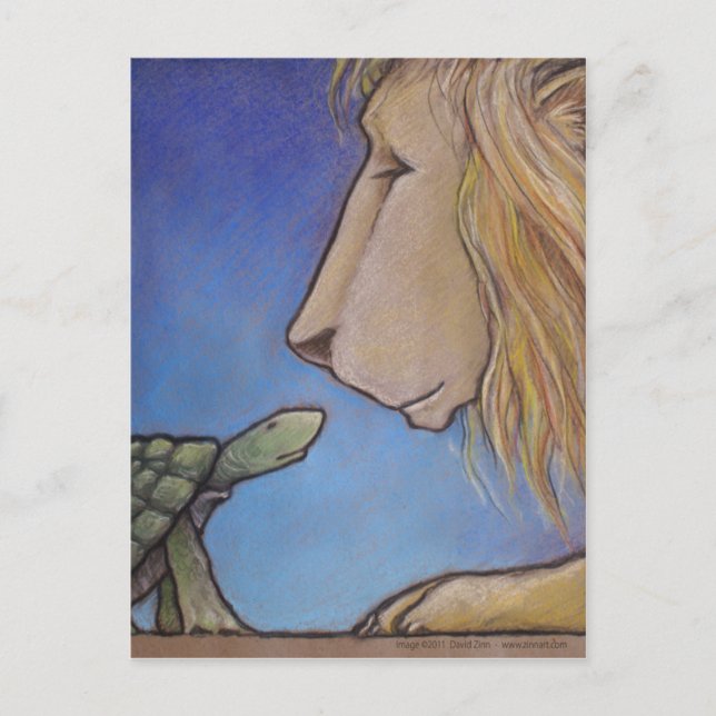 lejon sköldpadda vykort (Framsida)