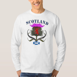 Lejon Skottland thistle och saltireflaggadesign Tee