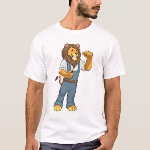 Lejon som Handyman Screwdriver T Shirt
