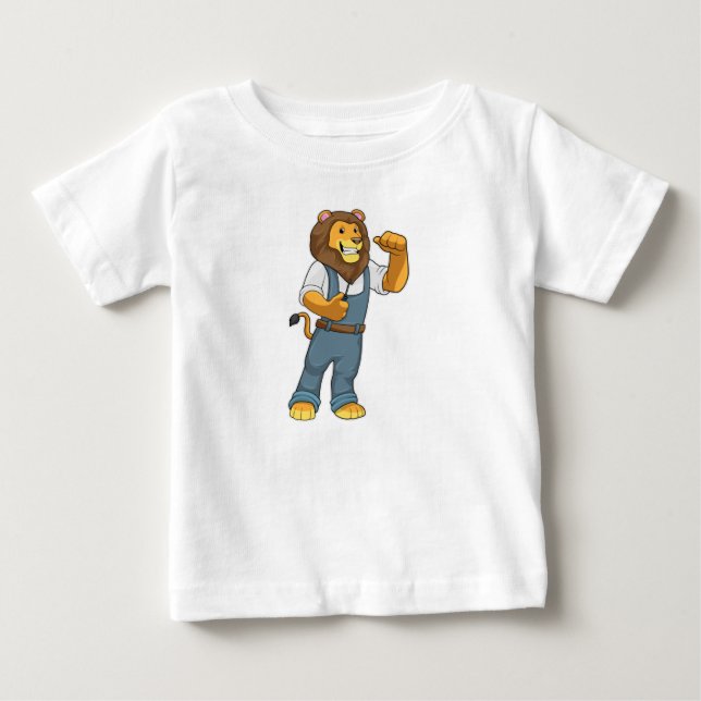 Lejon som Handyman Screwdriver T Shirt (Framsida)