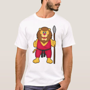 Lejon som krigare med högtalare t shirt