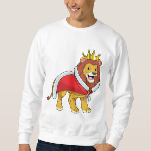 Lejon som kung med krona och kappa lång ärmad tröja
