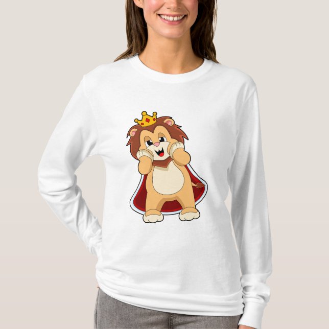 Lejon som kung med krona.PNG T Shirt (Framsida)