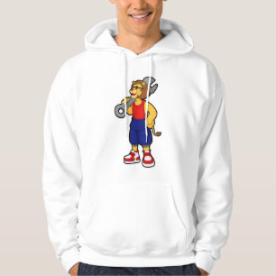 Lejon som Mechanic med Wrench Hoodie