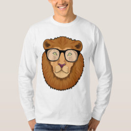 Lejon som Nerd med glasögon T Shirt