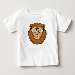Lejon som Nerd med glasögon T Shirt