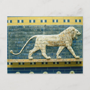Lejon som representerar Ishtar Vykort