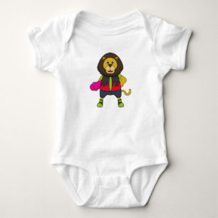 Lejon som Skater med Skateboard T Shirt