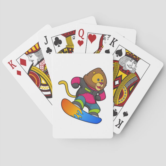 Lejon som snurrare med snurrbord casinokort (Baksidan)