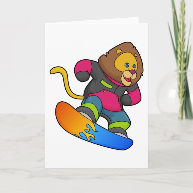 Lejon som snurrare med snurrbord kort (Framsida)