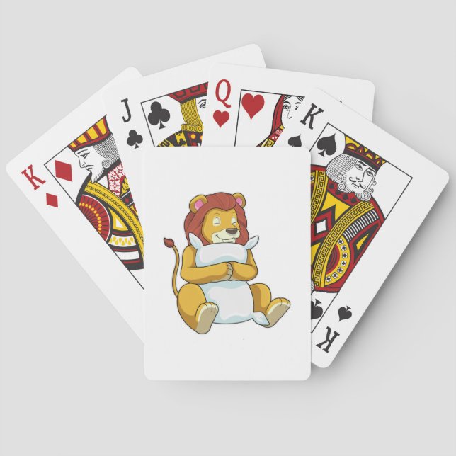 Lejon som sover med kudde casinokort (Baksidan)