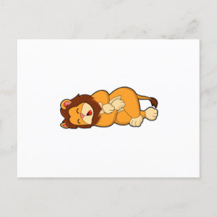 Lejon som sover vykort