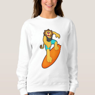 Lejon som Surfer med Surfboard T Shirt