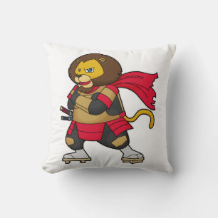 Lejon som Warrior med Kap Kudde