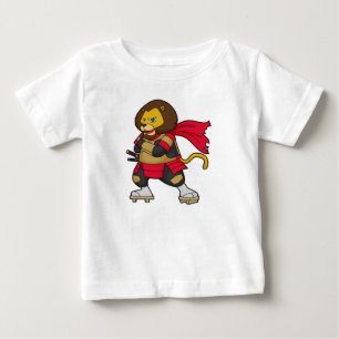 Lejon som Warrior med Kap T Shirt