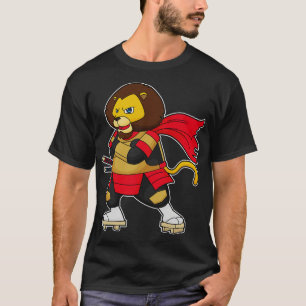 Lejon som Warrior med Kap T Shirt