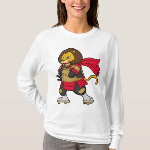 Lejon som Warrior med Kap T Shirt
