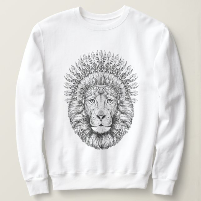 Lejon sötskjorta för krökt Royal T Shirt (Design framsida)