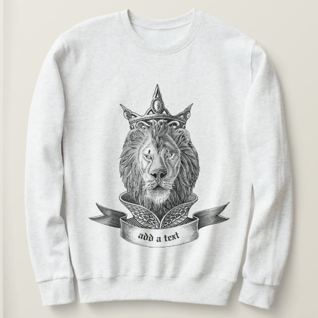 Lejon sötskjorta för krökt Royal T Shirt (Design framsida)
