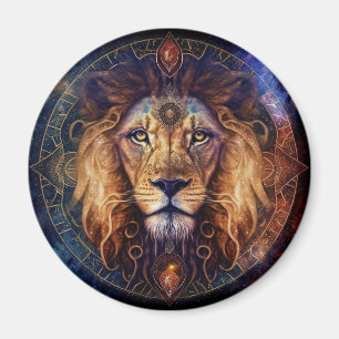 Lejon Spirit Mandala Visionary Art Magnet