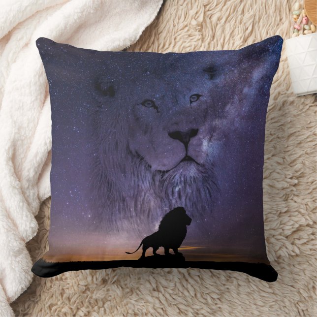 Lejon Spirit & Silhouette African Sunset Kudde (Filt)