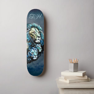 Lejon starka närvaro mini skateboard bräda 18,5 cm