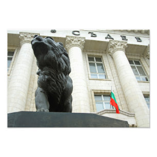 Lejon staty, Sofia, Bulgarien Fototryck