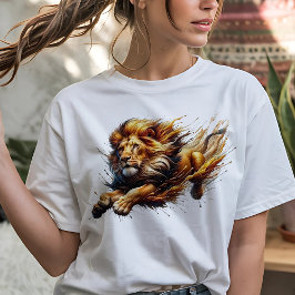 Lejon stor katt t shirt