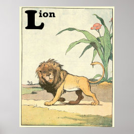 Lejon Storybook Illustrated Alphabet Poster