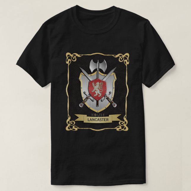 Lejon stridvapensköldsvart tee shirt (Design framsida)