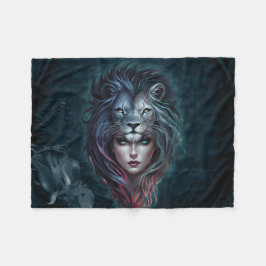 Lejon styrka i hjärta och feminin fleecefilt