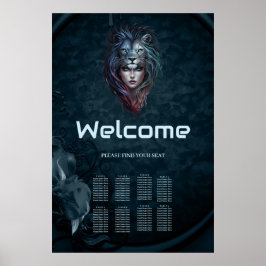 Lejon styrka i hjärta och feminin poster