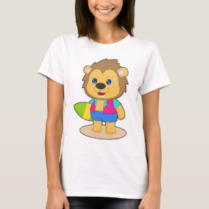 Lejon Surfing Surfbräda Sommar T Shirt