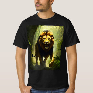 Lejon svart skjorta t shirt