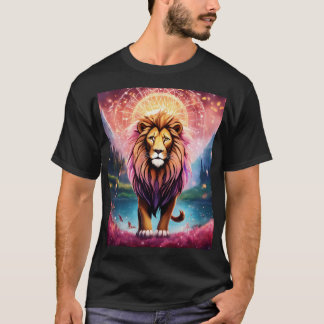 Lejon T-Shirt-design med fetstil T Shirt