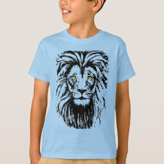 Lejon T-Shirt | Färgfull Lejon huvudbelysning