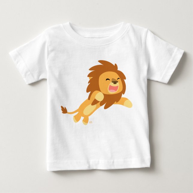Lejon T-shirt för Glatt Tecknad i Baby (Framsida)
