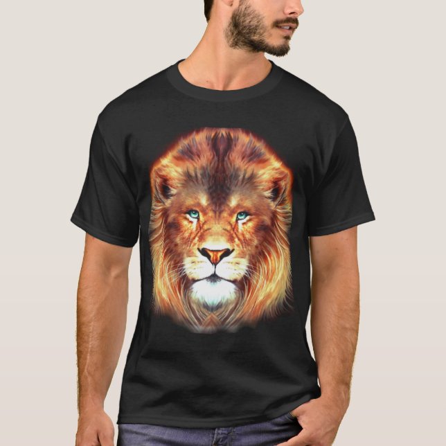 lejon t-skjorta t-shirt (Framsida)