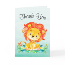 Lejon Tack för vattenfärg